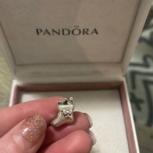 Retired sterling silver 925 Pandora Christmas stocking charm
